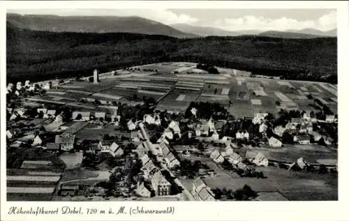 Ak Dobel im Schwarzwald, Fliegeraufnahme