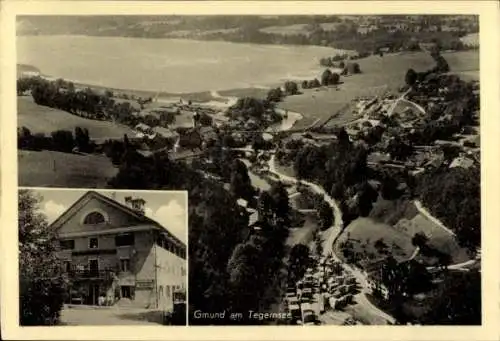 Ak Gmund am Tegernsee Oberbayern, Louisenthal, Gasthof, Metzgerei, Fliegeraufnahme