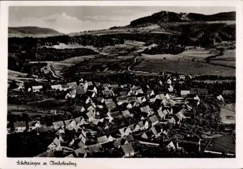 Ak Schörzingen Schömberg im Zollernalbkreis, Oberhohenberg, Fliegeraufnahme