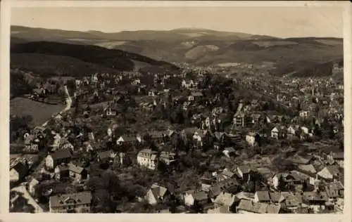 Ak Wernigerode am Harz, Blick vom Schloss auf den Ort mit Umgebung