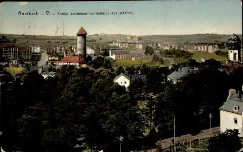 Ak Auerbach im Vogtland, Blick vom Königlichen Lehrerseminar aus