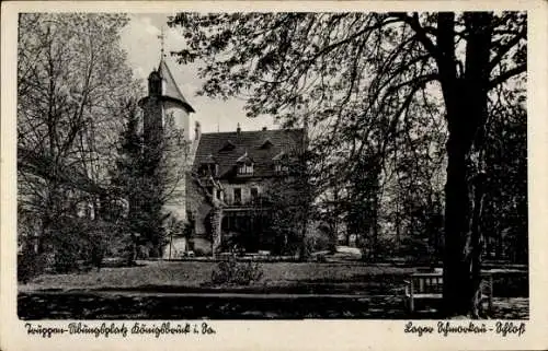 Ak Königsbrück in der Oberlausitz, Truppenübungsplatz, Lager Schmorkau Schloss