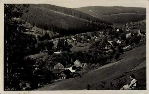 Ak Zwota Klingenthal im Vogtland Sachsen, Gesamtansicht