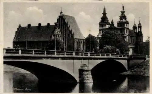 Ak Poznań Posen, Dom, Brücke