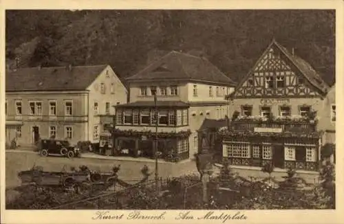 Ak Bad Berneck im Fichtelgebirge Bayern, Marktplatz