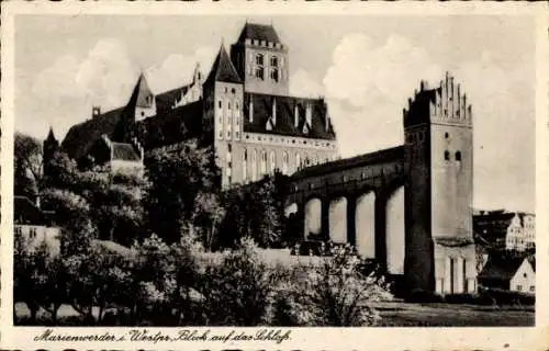 Ak Kwidzyn Marienwerder Westpreußen, Deutschordensburg, Schloss