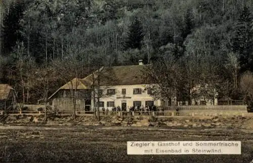 Ak Steinwänd Steinwand Hartkirchen Oberösterreich, Zieglers Gasthof, Sommerfrische, Eisenbad