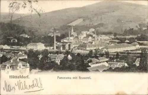 Ak Wien 13 Hietzing Hütteldorf, Panorama mit Brauerei