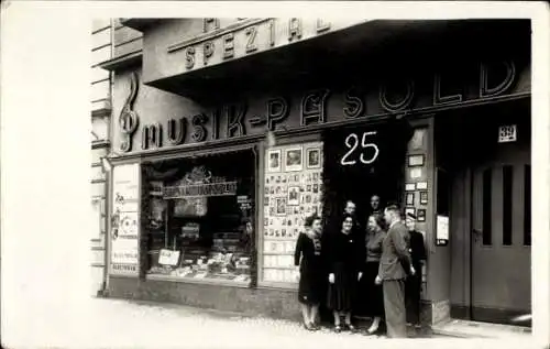 Foto Ak Berlin Charlottenburg, Musikhaus Päsold, Bismarckstraße 39, Schaufenster, Electrola