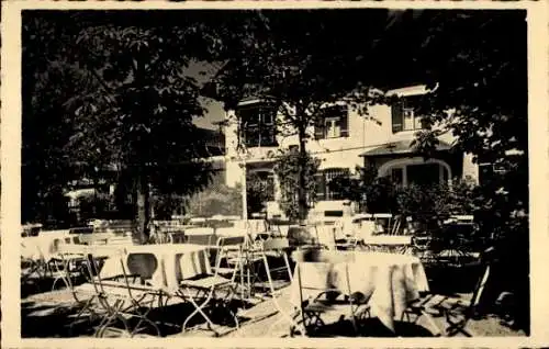 Foto Ak Aigen Salzburg Österreich, Gasthof u. Pension Ziegelstadel, Terrasse