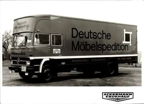 Foto Lastwagen, LKW Mercedes, Deutsche Möbelspedition, Marschall, Osnabrück