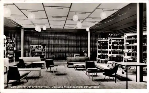 Ak Oer Erkenschwick im Ruhrgebiet, Stadtbücherei, Deutsche Modellbücherei der Unesco