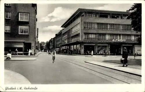 Ak Gladbeck im Ruhrgebiet, Hochstraße, Warenhaus Althoff