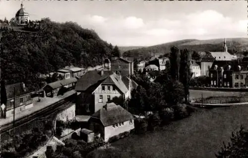 Ak Neviges Velbert Nordrhein Westfalen, Am Bahnhof, Panorama vom Ort