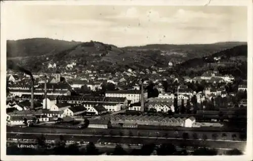 Ak Lörrach in Baden, Panorama, Fabrik