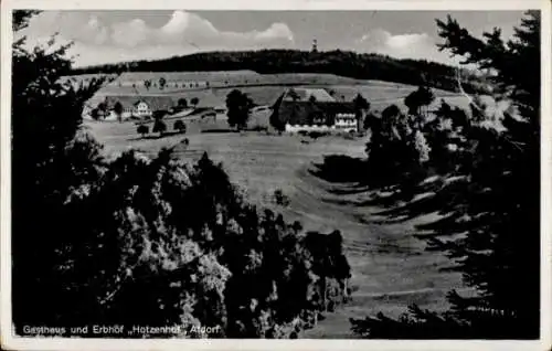 Ak Atdorf Hornberg Herrischried am Hotzenwald, Gasthaus und Erbhof Hotzenhof