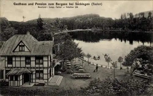 Ak Bad Säckingen am Hochrhein, Gasthaus und Pension zum Bergsee