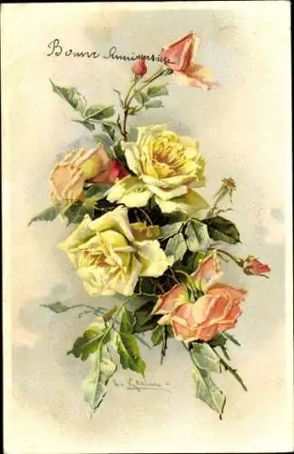 Künstler Litho Klein, Catharina, Rosenblüten, Blumen