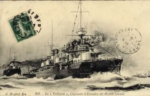 Ak Französisches Kriegsschiff Voltaire, Französische Marine