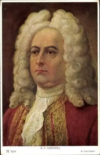 Künstler Ak Herrmann, A., Komponist Georg Friedrich Händel