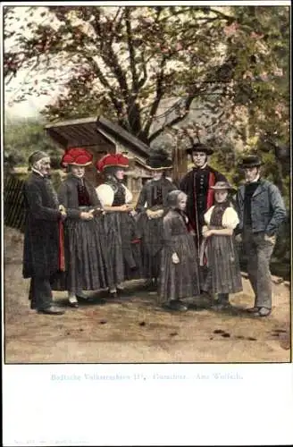 Ak Wolfach Ortenaukreis, Badische Volkstrachten II., Familie, Gruppenbild