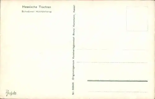 Ak Hessische Trachten, Schwälmer Hochzeitszug