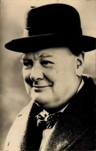 Ak Winston Churchill, Portrait