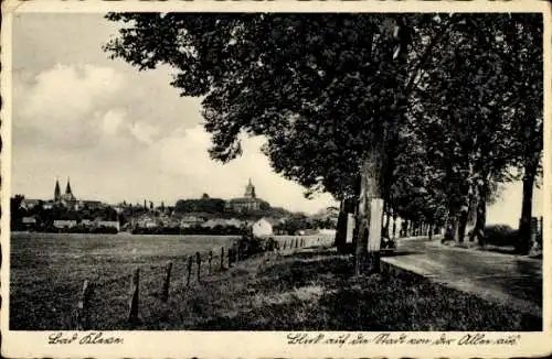 Ak Kleve am Niederrhein, Blick auf die Stadt von der Allee aus 