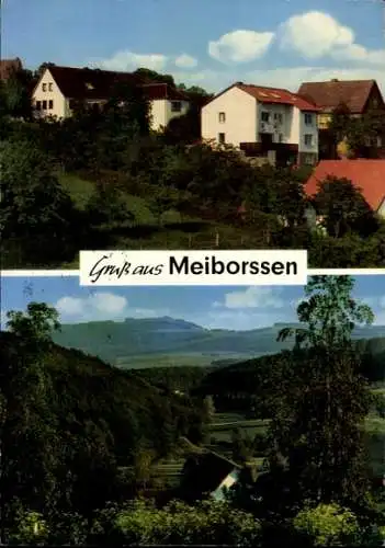 Ak Meiborssen Vahlbruch in Niedersachsen, Boeckler Hotel Pension, Wohnhäuser, Panorama vom Tal