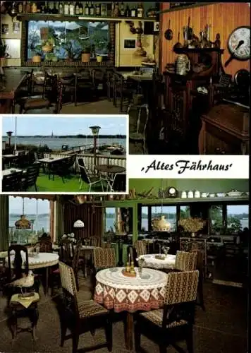 Ak Fahrdorf an der Schlei, Altes Fährhaus, Gastraum, Terrasse