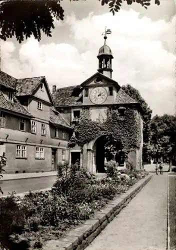 Ak Bad Sooden an der Werra Hessen, Söder Tor, Uhr