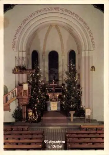 Ak Bethel Bielefeld in Nordrhein Westfalen, Weihnachten, Innenansicht