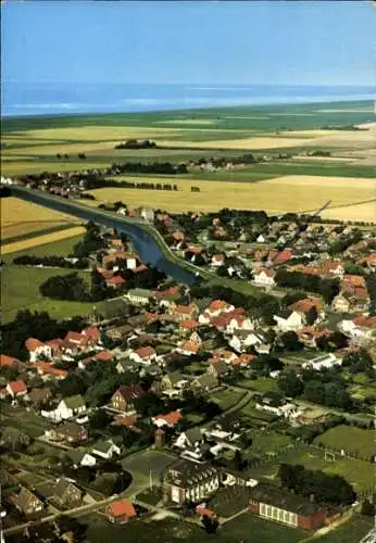 Ak Wittmund in Ostfriesland, Luftbild, Panorama, Jugendherberge Carolinensiel