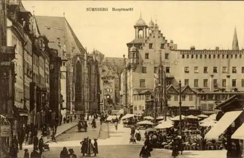 Ak Nürnberg in Mittelfranken, Hauptmarkt