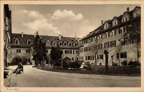 Ak Stetten Kernen im Remstal Württemberg, Schloss, Innenhof