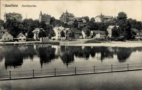 Ak Saalfeld an der Saale Thüringen, Teilansicht