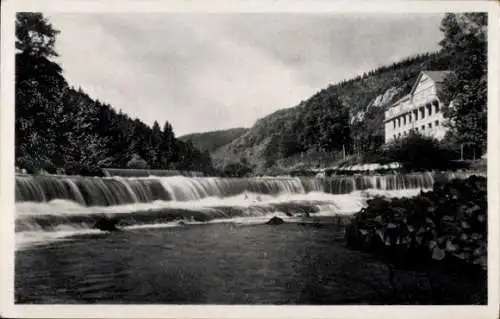 Ak Bad Blankenburg Thüringer Wald, Wasserfall am Kurhaus Chrysopras