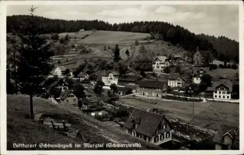 Ak Schönmünzach im Murgtal Baiersbronn im Schwarzwald, Gesamtansicht