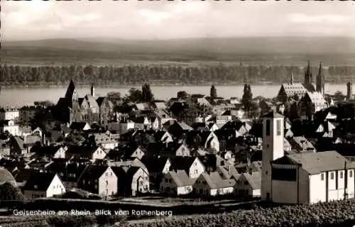 Ak Geisenheim am Rhein Hessen, Gesamtansicht, Blick vom Rothenberg