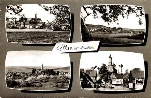 Ak Ellar Waldbrunn im Westerwald, Gesamtansicht, Kirche