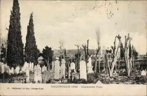 Ak Thessaloniki Griechenland, Cimetière Turc