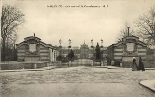 Ak Saint Maurice Val de Marne, Asile National des Convalescents, Eingangstor