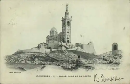 Ak Marseille Bouches du Rhône, Notre Dame de la Carde