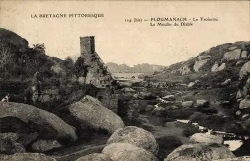 Ak Ploumanach Ploumanac'h Perros-Guirec Côtes-d’Armor, Le Troierou, Moulin du Diable