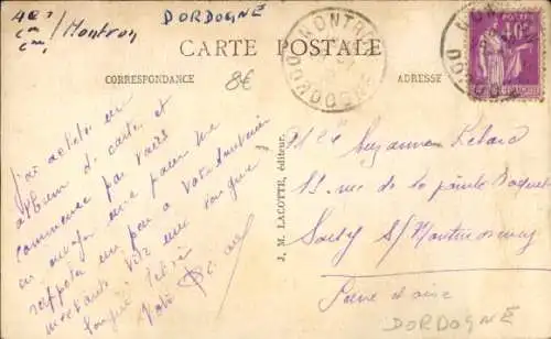 Ak Nontron Dordogne, Coup d'oeil sue le Faubourg Magnac