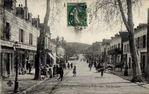 Ak Périgueux Nouvelle-Aquitaine Dordogne, Faubourg St-Georges, Rue de Lyon