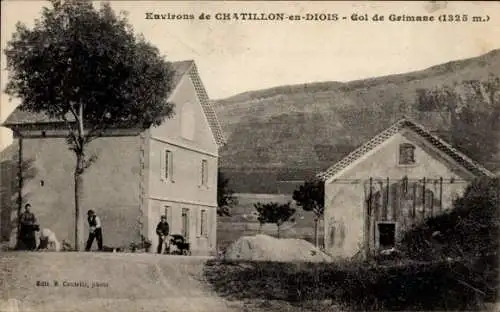 Ak Châtillon en Diois Drome, Gebäude, Col de Grimane