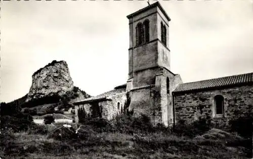 Ak Saou Drome, Kirche, Felsen