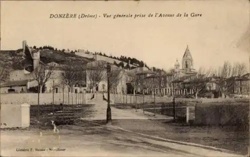 Ak Donzere Drôme, Vue generale prise de l'Avenue de la Gare