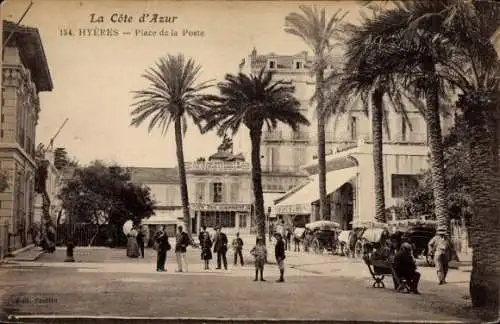 Ak Hyères Var, Place de la Poste